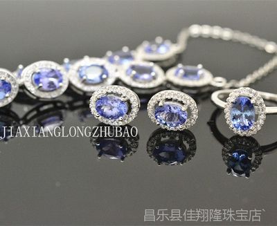 直销批发天然坦桑石手饰套装 时光宝石的魅力与商业机遇