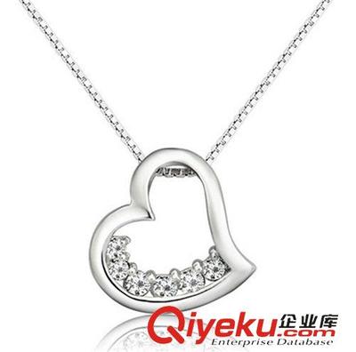 璀璨心意之选 925纯银小爱心镶钻锁骨链，工厂直供的生日好礼